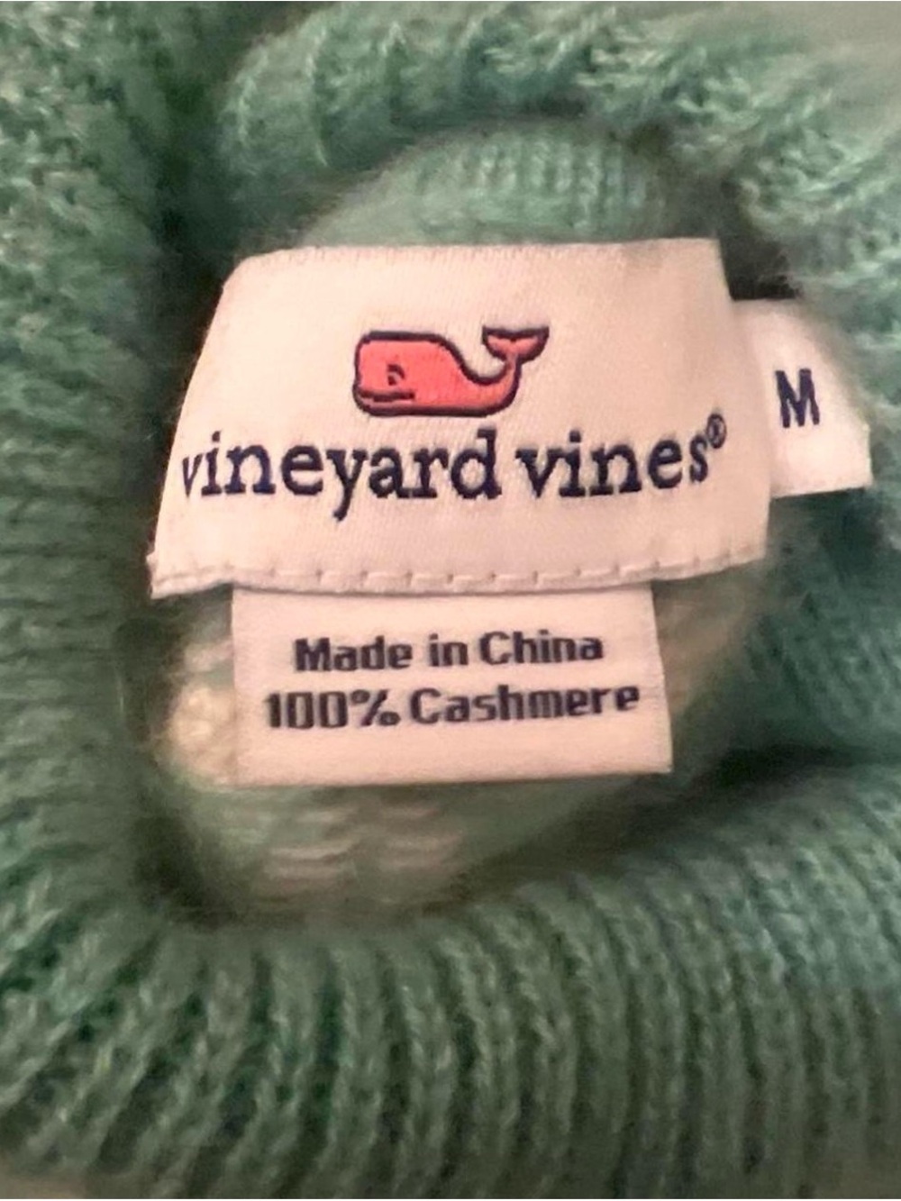 Rare Vineyard Vines 100% Cashmere Turtleneck Sweater 2013 Fair Isle Size M - Picture 2 of 7